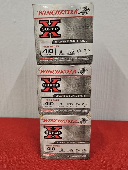 75rds Winchester Super-X 410ga 7 1/2 Shot High Bra