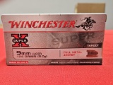 250rds Winchester Super-X 9mm 124gr FMJ