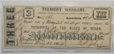 May 28, 1864 III $3 Treasury Warrant in Sleeve