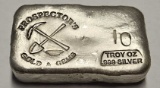 Prospector's Gold & Gems 10oz Silver Bar