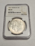 1921 Morgan Silver Dollar NGC MS 64