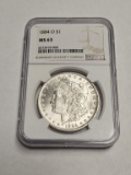 1884-O Morgan Silver Dollar NGC MS 63