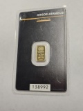 Argor-Heraeus Switzerland 1 Gram Gold in Package