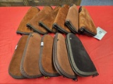 Box Lot of Suede/Leather Pistol Cases