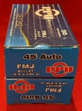 100rds PPU 45Auto 230gr FMJ