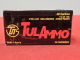 100rds TulAmmo .30 Carbine 110gr FMJ Steel Case