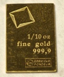 Essayer Fondeur 1/10oz Gold Bar