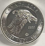 2016 Canada 1.5 oz Silver $8 White Falcon BU