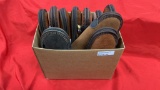 Box Lot of Suede Pistol Cases