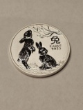 2023 Australia 2 oz Silver Lunar Rabbit BU