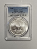2018 Krugerrand Silver 1oz Coin S Africa MS70 PCGS