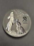 2023 Australia 1 Kilo Silver Lunar Rabbit BU