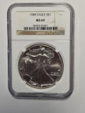 1989 American Silver Eagle NGC MS69