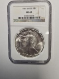 1987 American Silver Eagle NGC MS69