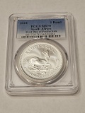 2018 Krugerrand Silver 1oz Coin S Africa MS70 PCGS
