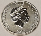 2022 Niue 1 oz Silver $2 Star Wars: Darth Vader BU