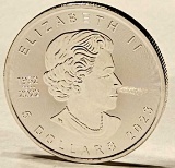 2023 Canada Maple Leaf 1oz Silver Round