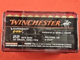 100rds Winchester Varmint HV 22 Win Mag 30gr