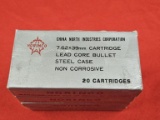 80rds Norinco 7.62X39mm Lead Core Steel Case