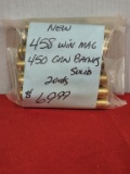 20rds 458 Win Mag 450gr Barnes Solid