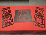 Lot of 5 Metal Gun Signs