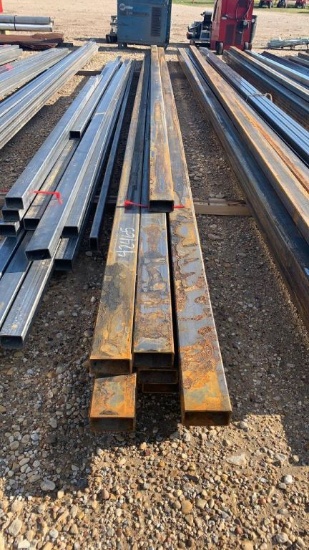 Lot of 10 - 11ga 1/2"x3"x18'8" Square Tubing