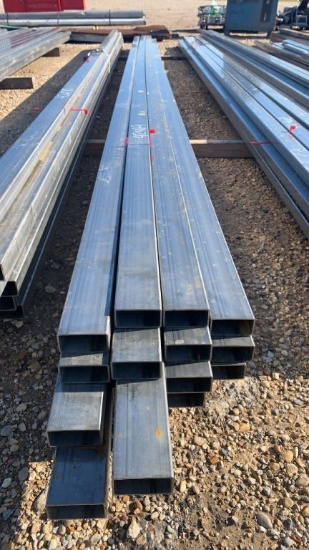 Lot of 15 - 14ga 1 1/4"x2 1/2"x18'20" SquareTubing
