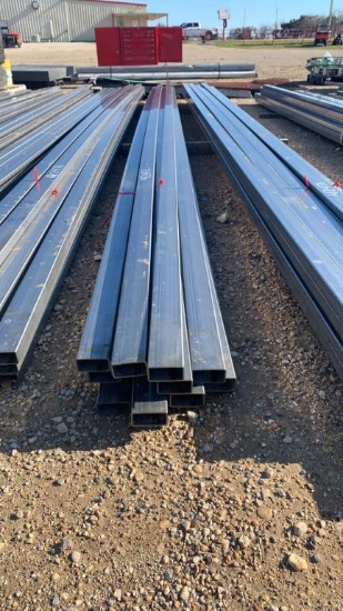 Lot of 14 - 14ga 1 1/4"x2 1/2"x18'20" SquareTubing