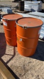 Lot of 2 - 55gal Drums