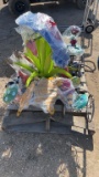 Pallet Lot of Metal Lawn Art