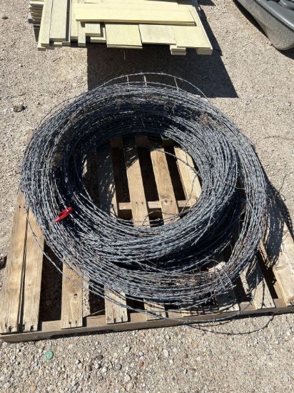 Pallet Lot of Approx 1500' of Barbed Wire