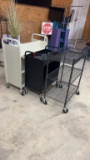 Lot of 3 Metal Rolling Carts