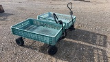 Lot of 2 Plastic Wagon Carts