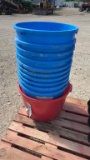 Lot of 11 Feeder Buckets