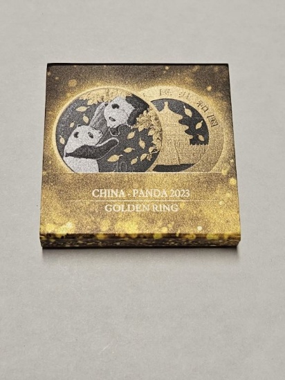 2023 China 1oz Panda Golden Ring w/Box