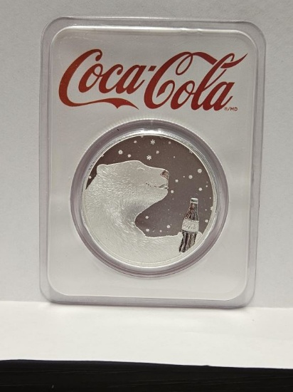 Coca-Cola 1oz Silver Coin in Sleeve