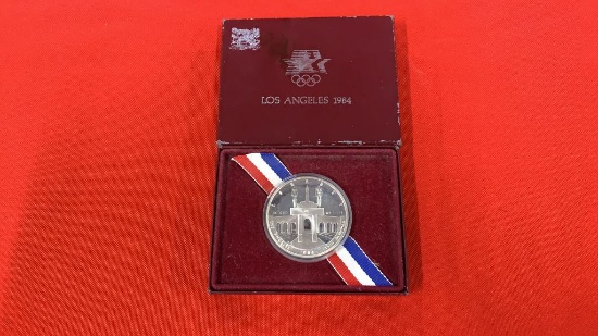 1984 Los Angeles Olympics Silver Dollar in Box