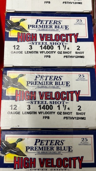 125rds Remington Peters Premier Blue 12ga Steel