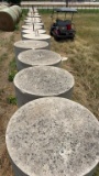 Lot of 25 - 4'X3.5' Cement Round Markers