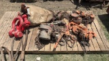Pallet Lot of Chains and Hoists
