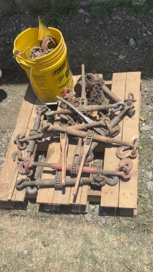 Pallet of Chains and Boomers