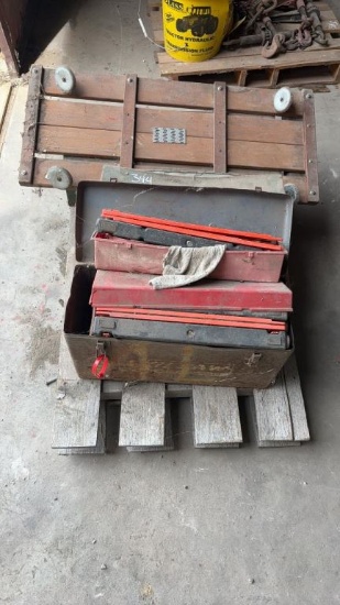 Pallet of Reflectors and Toolboxes