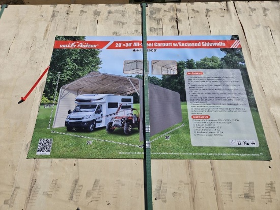 NEW Valley Pioneer 20X30 Carport w/Sidewalls