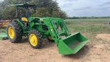 John Deere 5045E Tractor 180Hr 4WD Remote On Rear