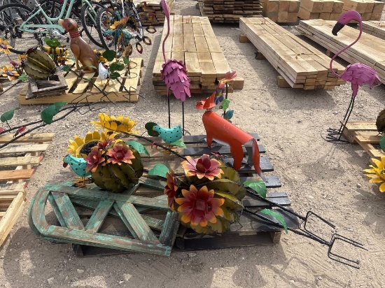 Lot of Metal Yard Art