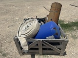 Pallet Lot of Tanks and Fire Hoses
