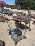 BBQ Grill & Push Mower