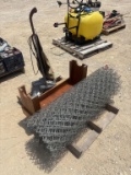 Chainlink Fence, Bench and Vacuum