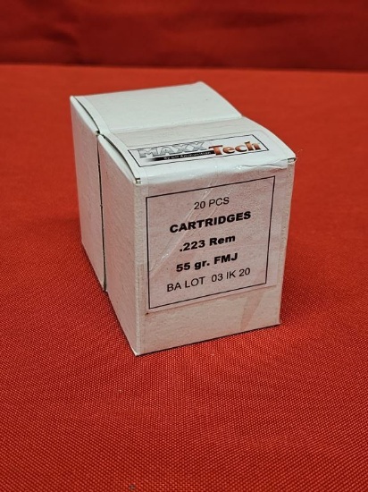 20rds Maxx Tech 223Rem 55gr FMJ