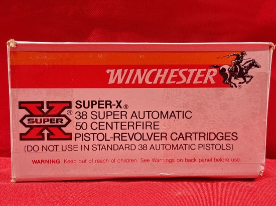 50rds Winchester SuperX 38 Super Auto 125gr STHP